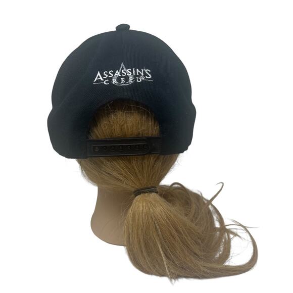 Assassin’s Creed Snapback Hat Black Flat Bill Embroidered Logo Gamer Ubisoft Cap - Picture 2 of 11